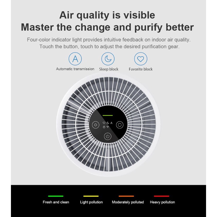 Xiaomi Smart Air Purifier 4 Compact OLED Layar Sentuh Pembersih Udara Touch Screen Jangkauan 16~27m² Mode Sleep Smart Control