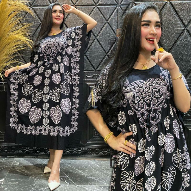 Daster ibu hamil dan menyusui daster batik size besar daster jumbo daster lowo monokrom sogan