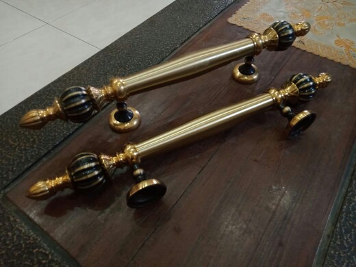Handle Pintu Rumah Minimalis / Pegangan Pintu Rumah Gagang Tarikan Pintu Rumah Kuningan Antik 45 Cm