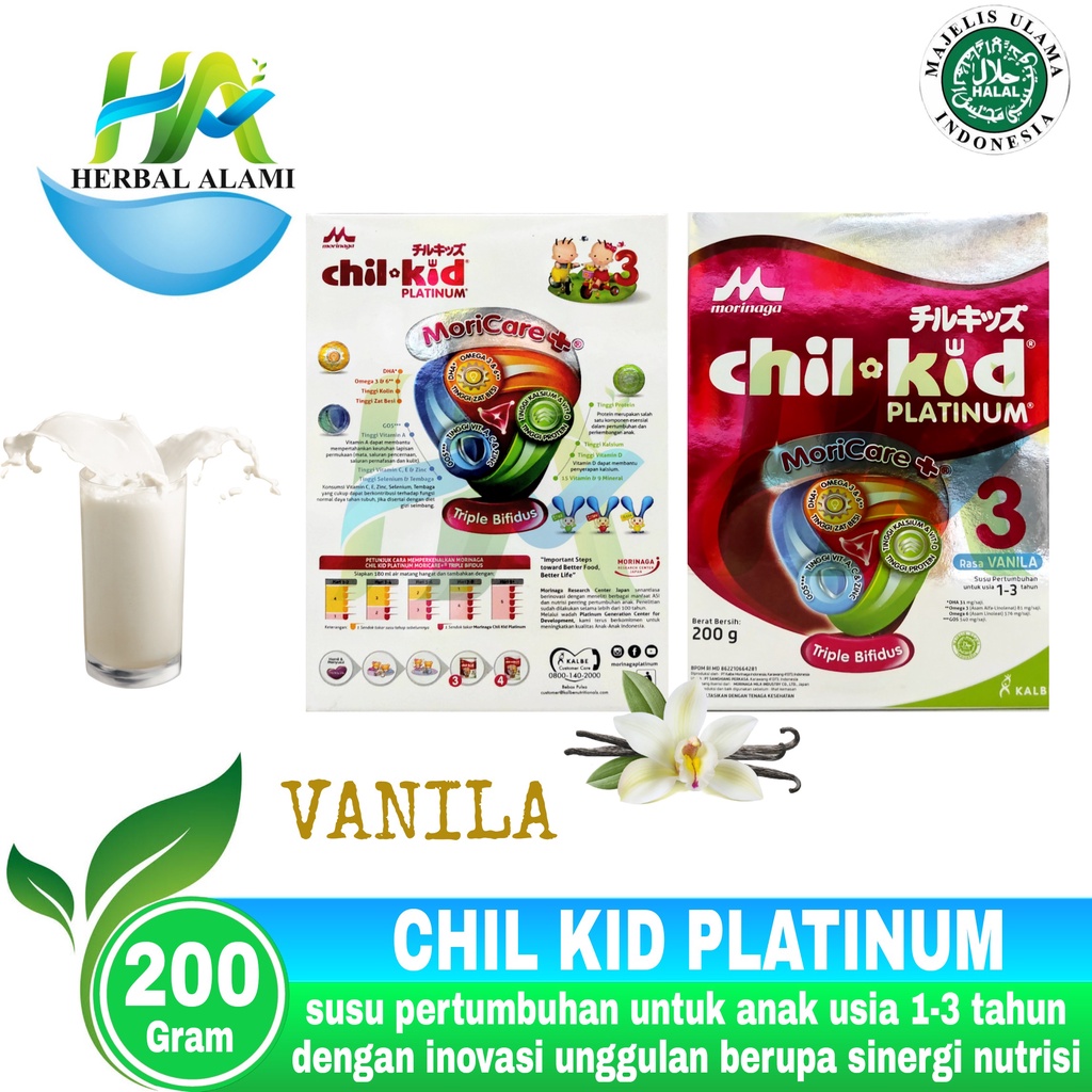 Chil Kid Platinum VANILA 200 Gram - Susu Formula Bayi Usia 1 - 3 Tahun