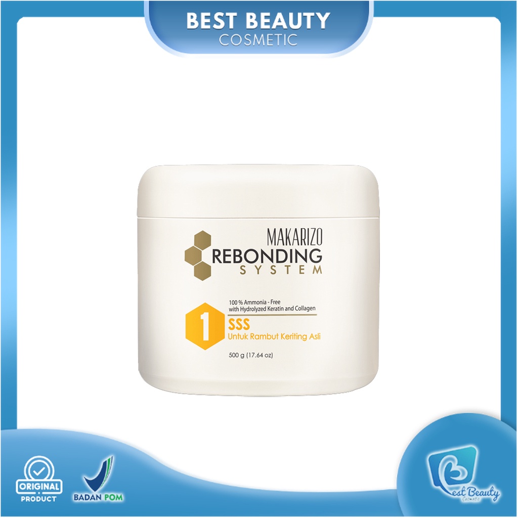 ★ BB ★ Makarizo Professional Rebonding System Straightening Cream SSS Pot 500 mL - 1000 mL | Pelurus Rambut