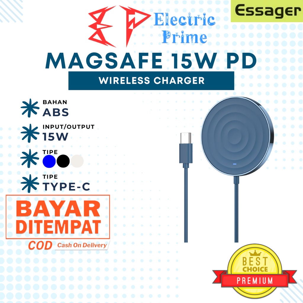 ESSAGER Magsafe Wireless Charger 15W IP 12 13 Series PD Fast Charging Magnetic