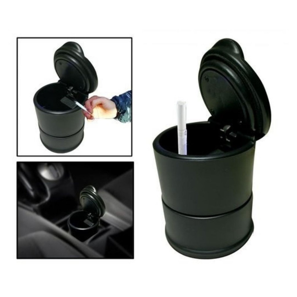 Asbak Portabel Mini Mobil Rumah Kantor With LED Car Ashtray 113144