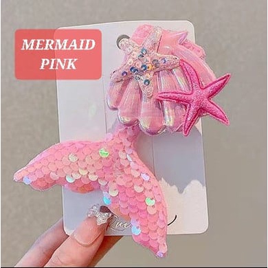 JEPIT RAMBUT MERMAID AKSESORIS PITA ANAK CEWEK ALA PRINCESS KOREA IMPORT