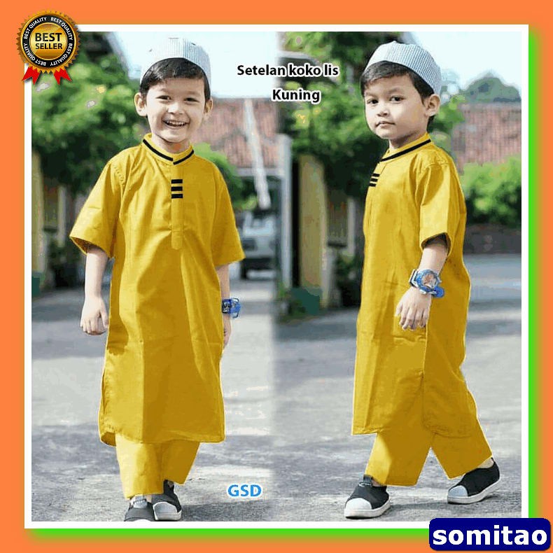 Koko Anak Set Nadhif Mamanda Ultimate Grey Tartan Muslim Anak Mod HT143 Baju Koko Anak Laki Laki/B