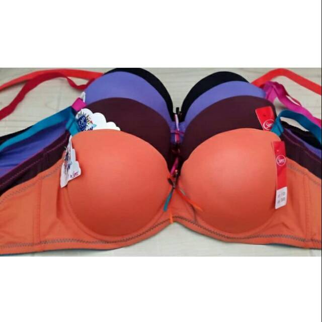 Bra sorex rainbow half cup busa berkawat pakaian dalam wanita murah berkualitas