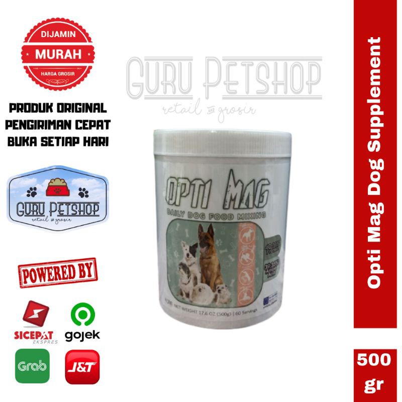 Opti Mag Dog Supplement 500gr Multivitamin Supplemen Makanan Anjing / Opti Mag 500gr