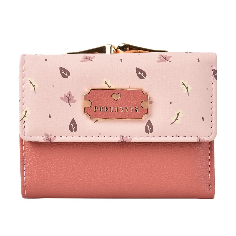 DOMPET LIPAT WANITA MINI LUCU IMPORT KULIT PREMIUM KOREA PINK SPECI WA506P3 KECIL TIPIS KARTU UANG KOIN PENDEK SIMPLE FASHION REMAJA KEKINIAN BRANDED BATAM