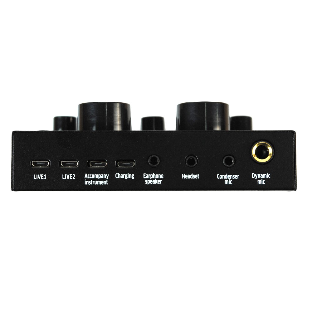 TaffSTUDIO Bluetooth Audio USB External Soundcard Live Broadcast Microphone Headset - V8S - Black