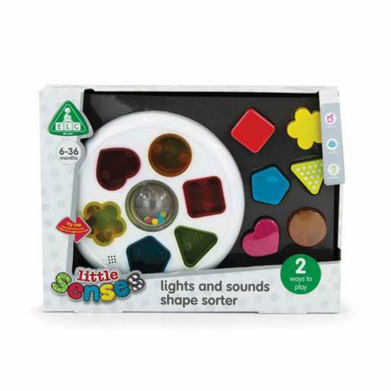 ELC LITTLE SENSES LIGHTS AND SOUNDS SHAPE SORTER