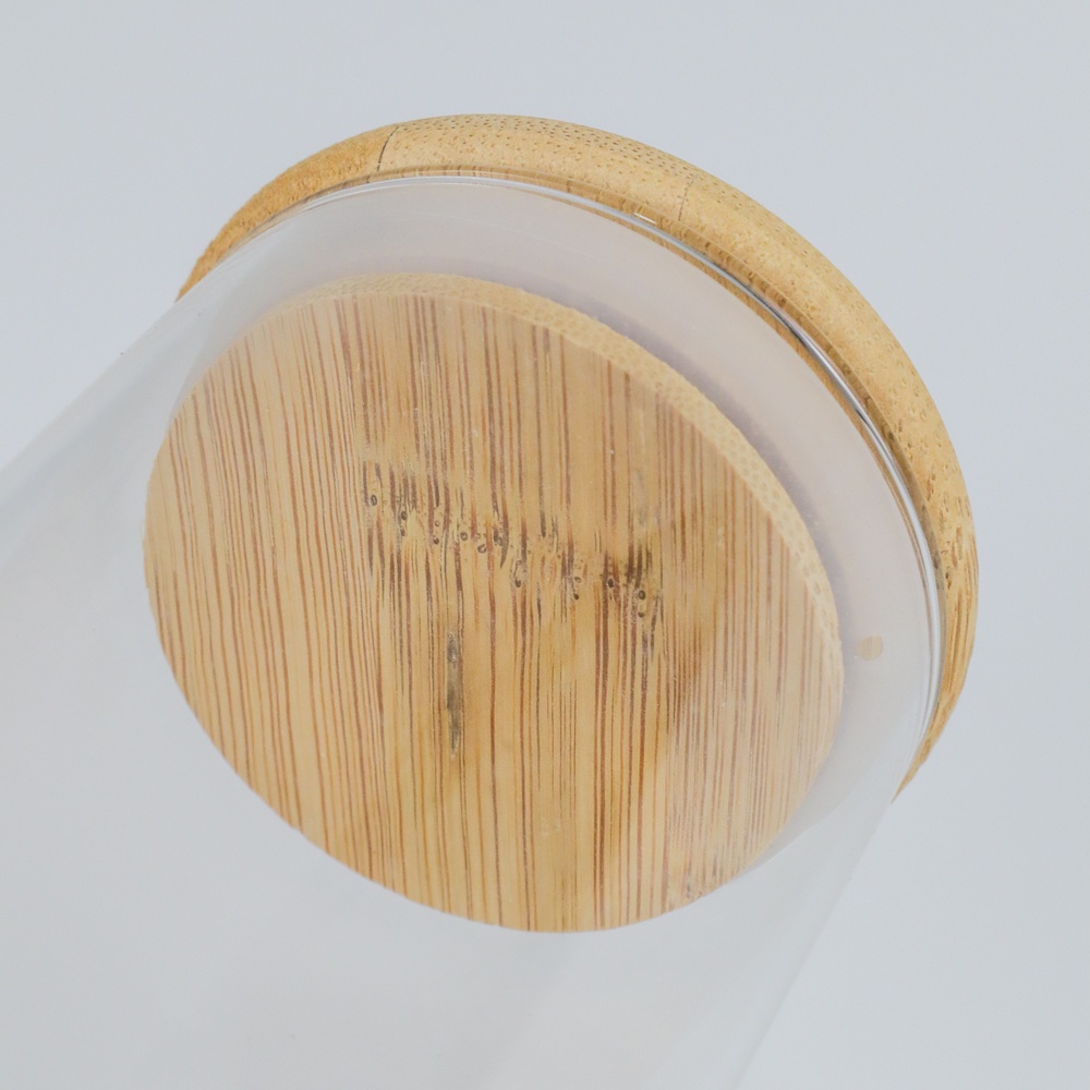 G2 TOPLES KACA TUTUP KAYU KEDAP UDARA / GULA KOPI BUMBU  jar Penyimpanan Kedap udara Bentuk BotoL