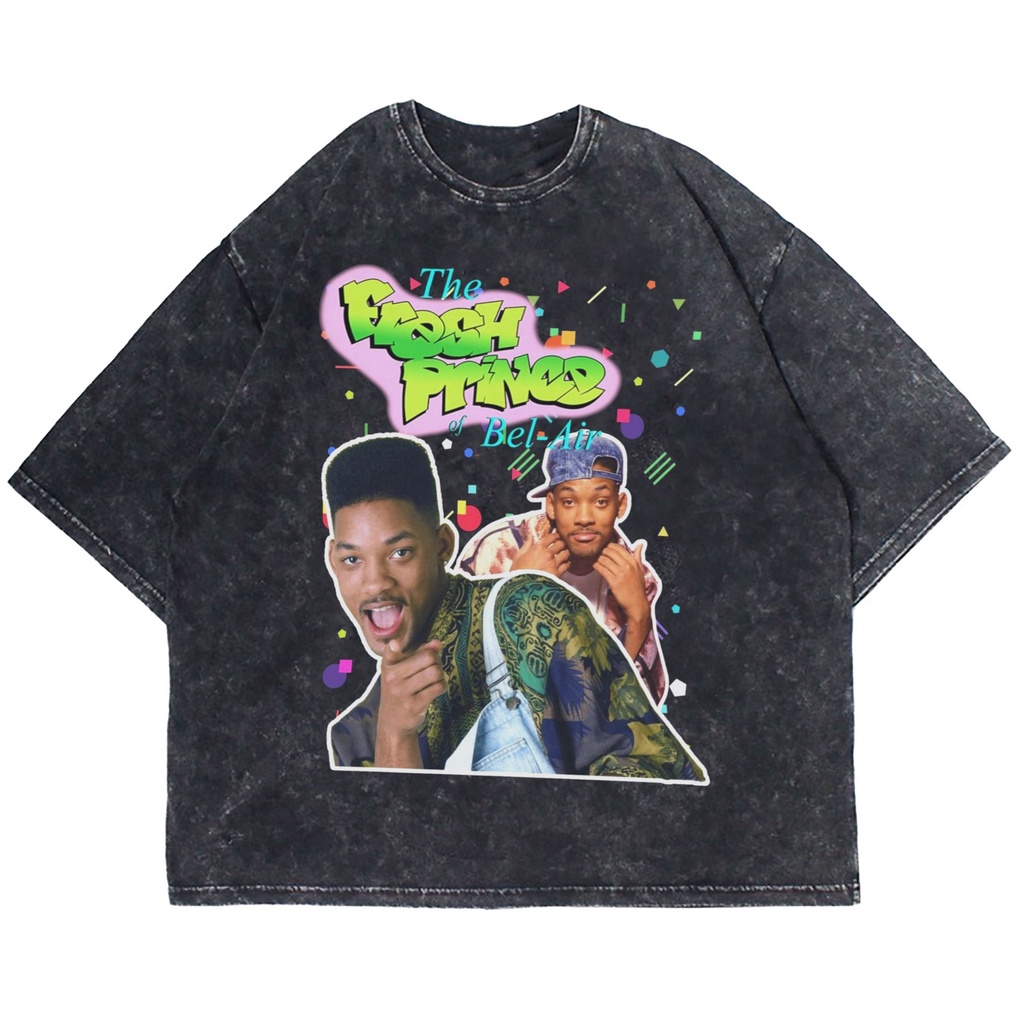 KAOS OVERSIZE THE FRESH PRINCE OF BEL AIR WASHING VINTAGE MOVIE TEE (T-SHIRT OVERSIZE WASHED)