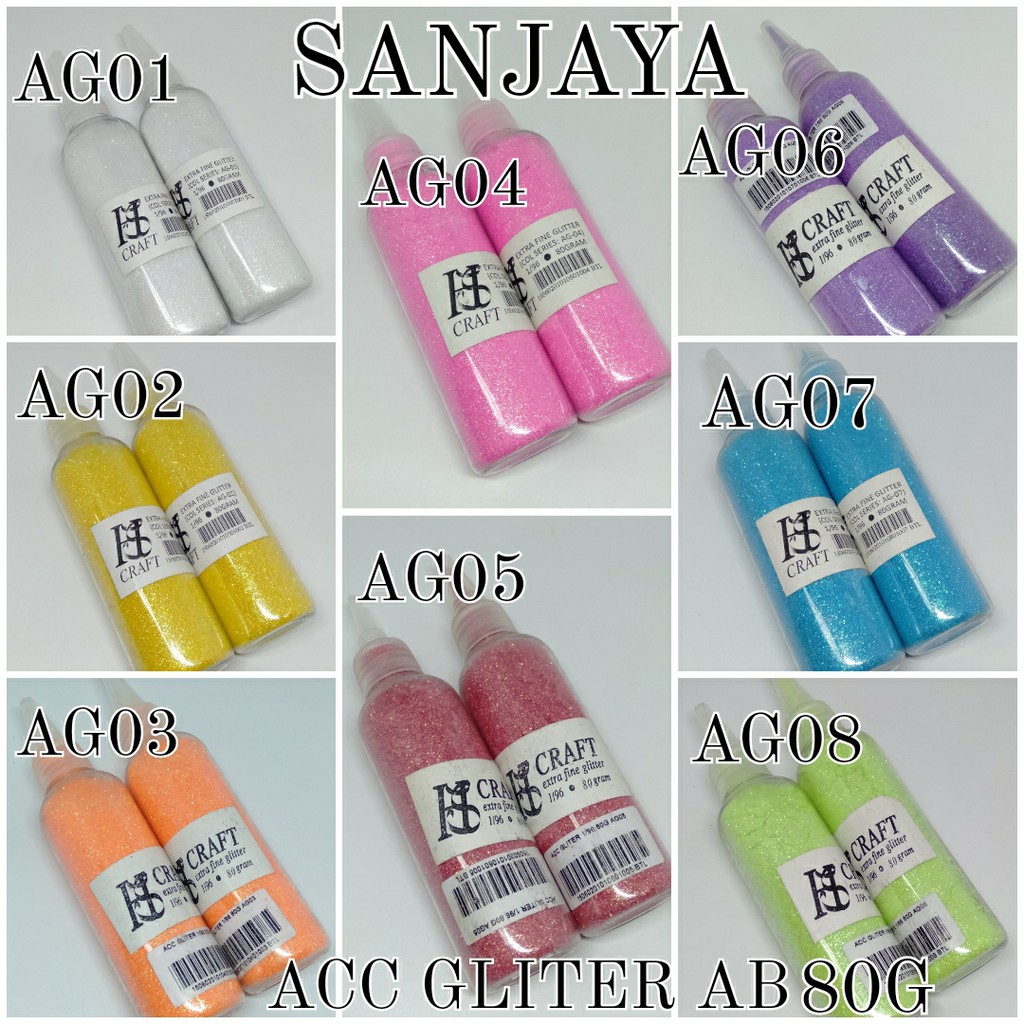 GLITER / SERBUK GLITER / BUBUK GLITER / GLITER POWDER / ACC GLITER 1/96 80G AB (PELANGI)