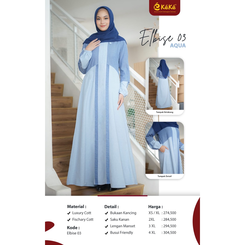 Gamis Dewasa Keke Elbise 03 | Gamis Dewasa Keke Original - Elbise 03 | Keke Busana