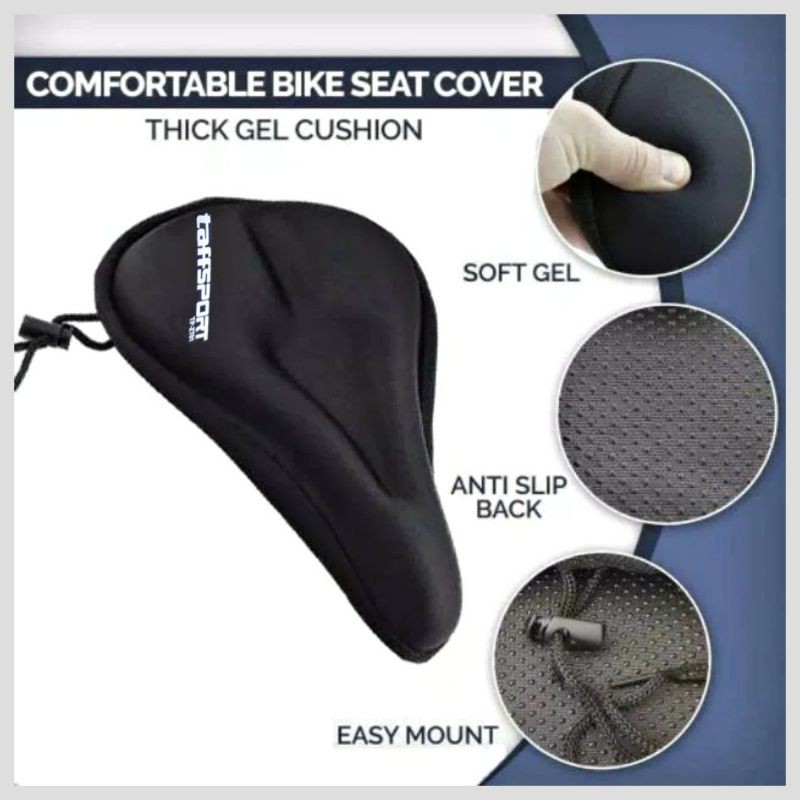 Taffsport Cover Sadel Sepeda 3D Silicon Gel Untuk Sepeda Gunung MTB
