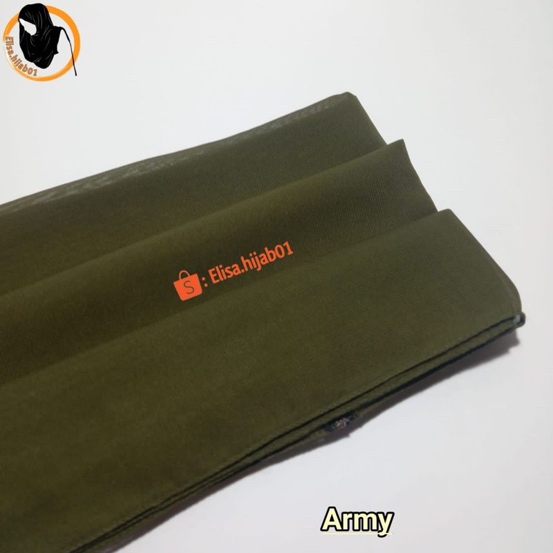 [ COD ] Hijab Bella Square Premium Hijab Segiempat-Army