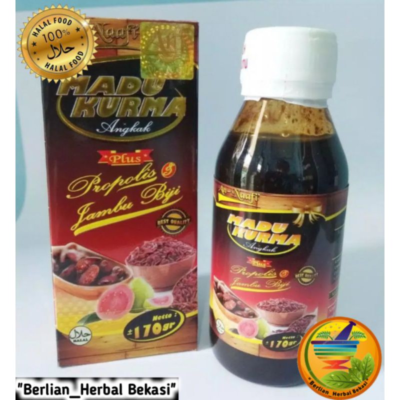 

Madu Kurma Angkak Plus Propolis dan Jambu Biji 170 gram