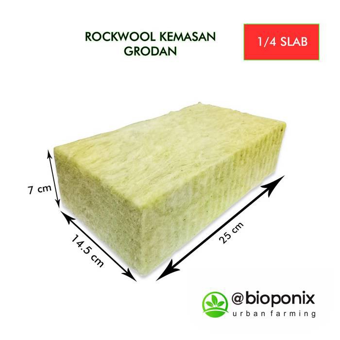 Media Tanam Rockwool Hidroponik 1/4 Slab (Cultilene)