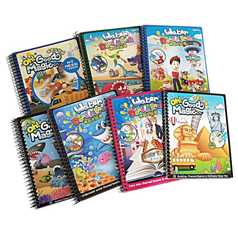 Magic Water Drawing Book / Buku Gambar Ajaib / Buku Edukasi Anak / Mainan Edukasi Anak