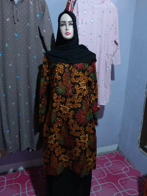 Batik Couple Keluarga Sania Ruffle Ori Ndoro Jowi Dnt Motif Sekar