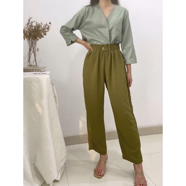 VERONA Kulot Wanita / Loose Pants Crinkle / Celana Kringkel / Culot Wanita Krinkel P12