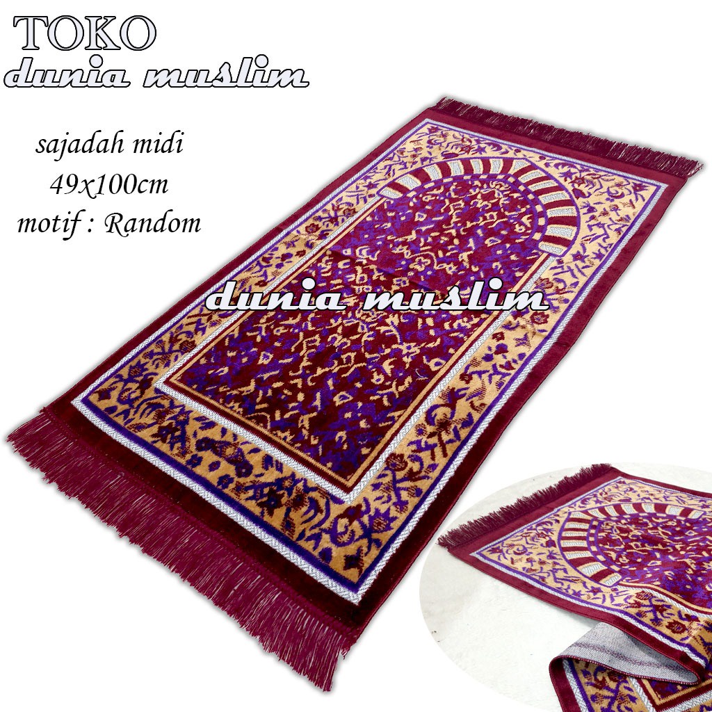 Sajadah Turki Dewasa Exclusive/ukuran Medium 49 cm x 100 cm/ Tebal Halus Lembut Original/ Perlengkapan Shalat/ Pakaian Muslim/ Sejadah Turki Dewasa/ Sajadah Impor Turki/ Dunia Muslim