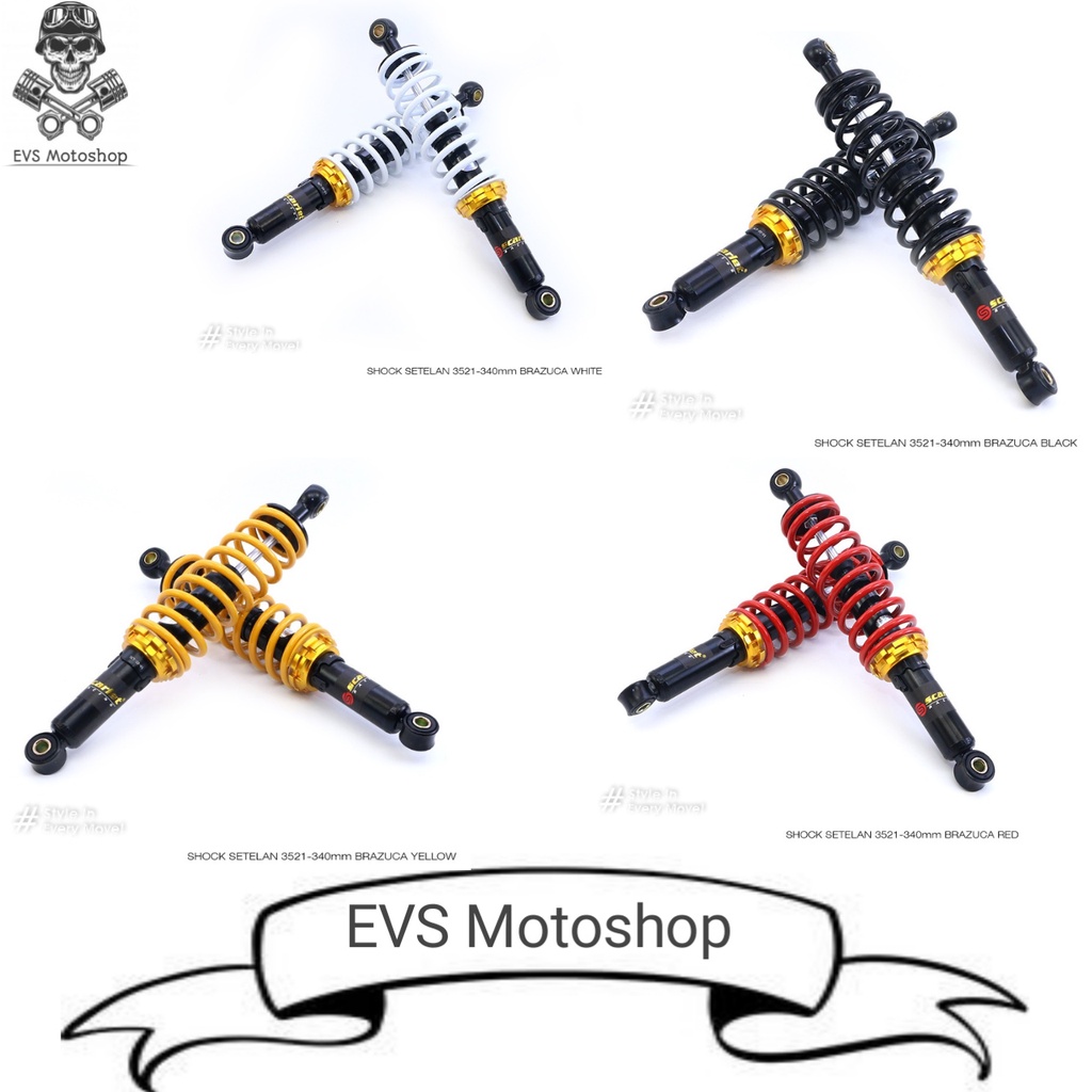 Shockbraker Motor Bebek Brazuka Scarlet Racing Original Shock type 3521 uk 280 320 340 Berkualitas