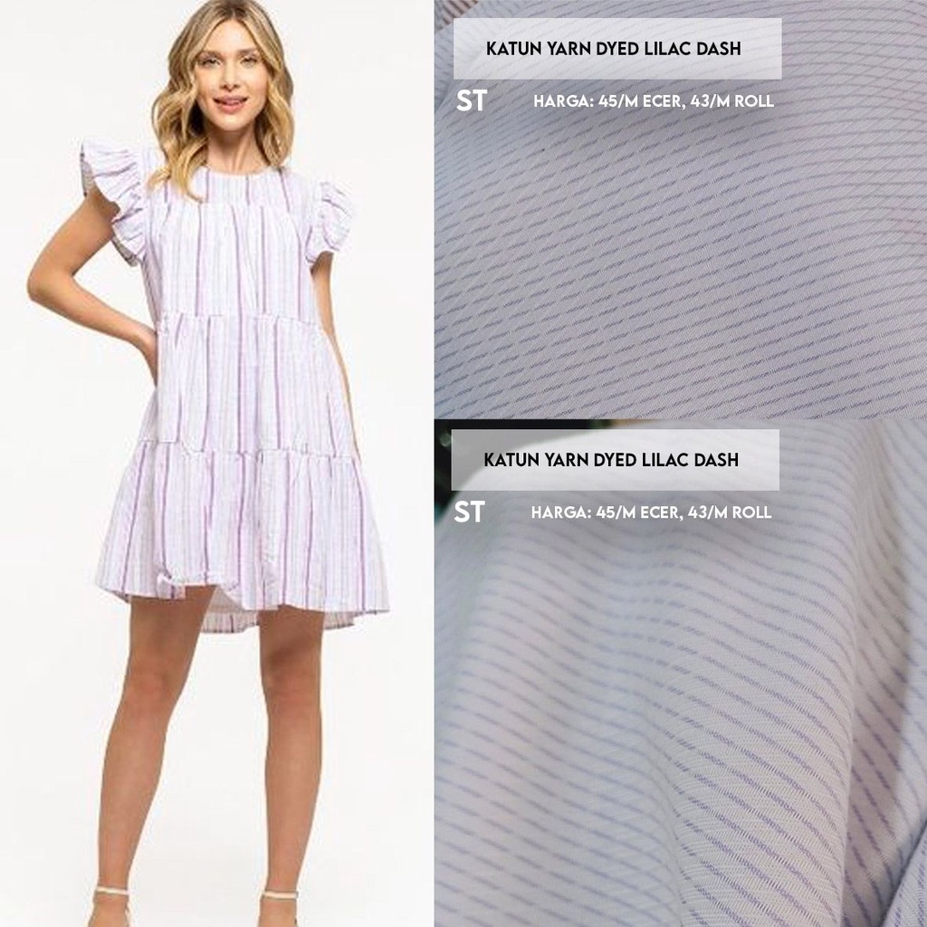 Katun Yarn Dyed Lilac Dash