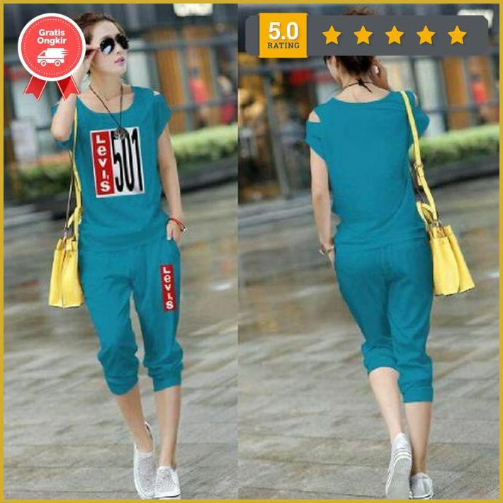 Setelan Celana Wanita / Baju Murah / Grosir Baju / Baju Senam Setelan Exclusive