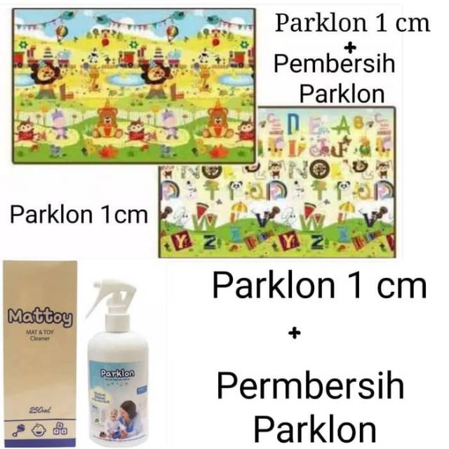 PARKLON PE DOUBLE SIDE PLAYMAT MATRAS 1 CM KOREA + PEMBERSIH PARKLON s1
