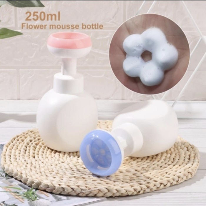 Botol Sabun busa Foam Maker BENTUK BUNGA Hand Soap Stamp flower 250ML