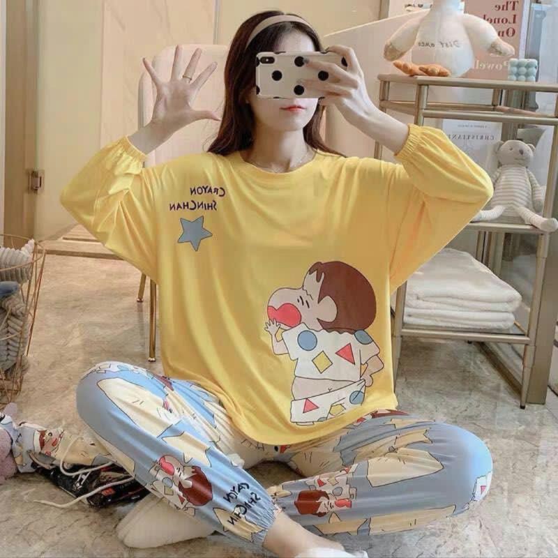 PIYAMA PP JOGER SHINCHAN BAJU TIDUR IMPORT