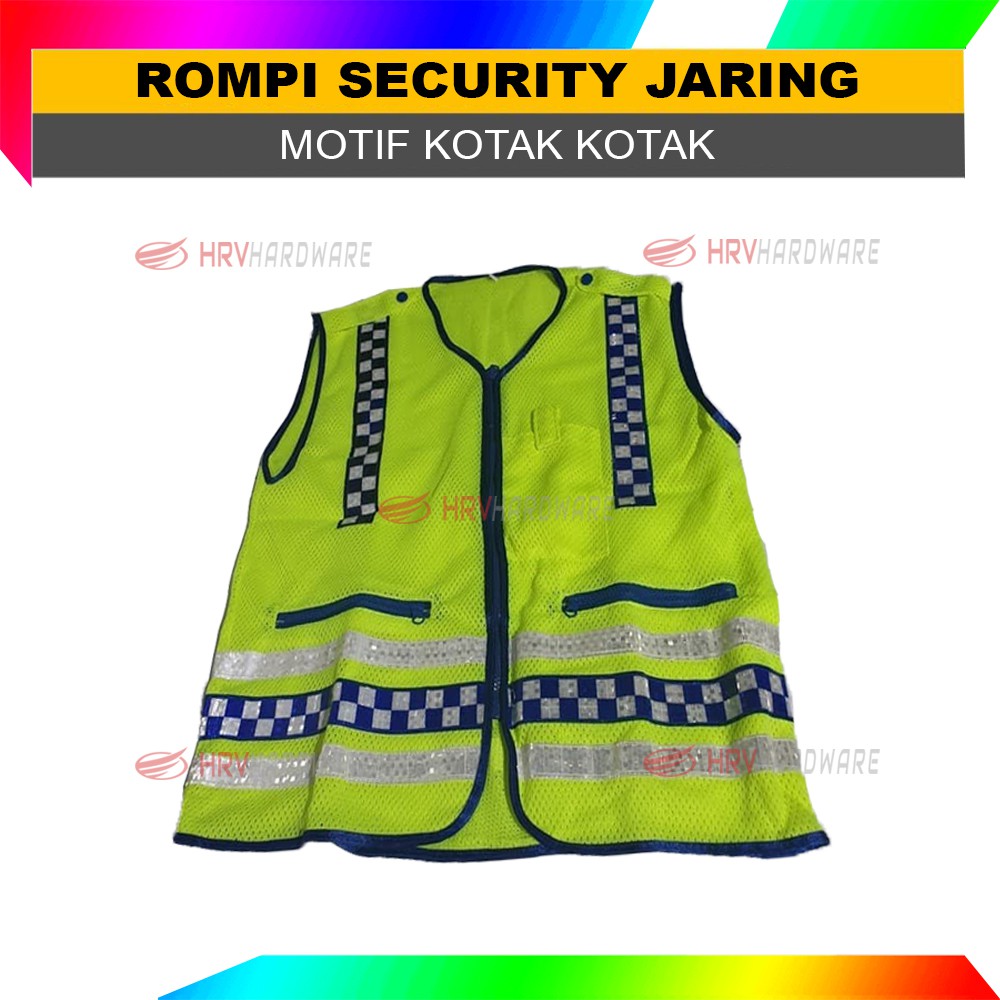 ROMPI JARING SECURITY SATPAM PARKIR MOTIF KOTAK KOTAK