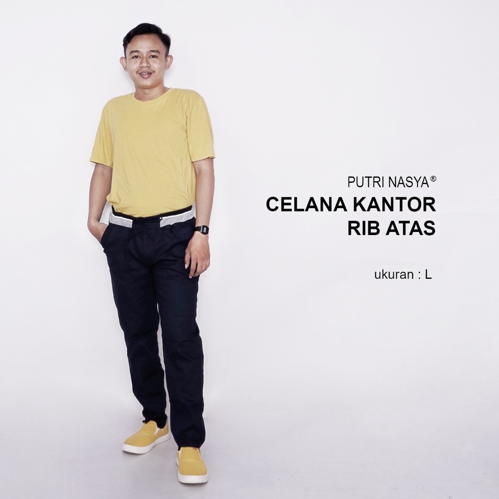 Celana Kerja Bigsize Panjang Kantor Pria / Celana Jumbo Formal Kantor Seragam Bahan Katun / Celana Chino Jumbo Seragam Moca Capucino Cream Hitam Abu Navy Army Dark Brown / Celana Model Terbaru Bigsize S-M-L-XL-2L-3L Kekinian Kombinasi Trendy Big Keren