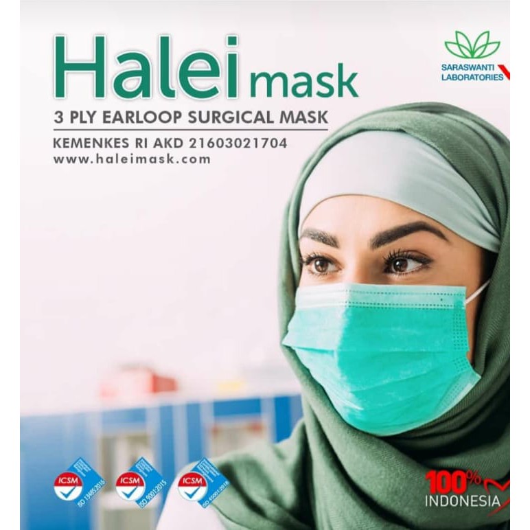 MASKER HALEI bukan SENSI 3PLY NEW BOX EARLOOP - HEADLOOP