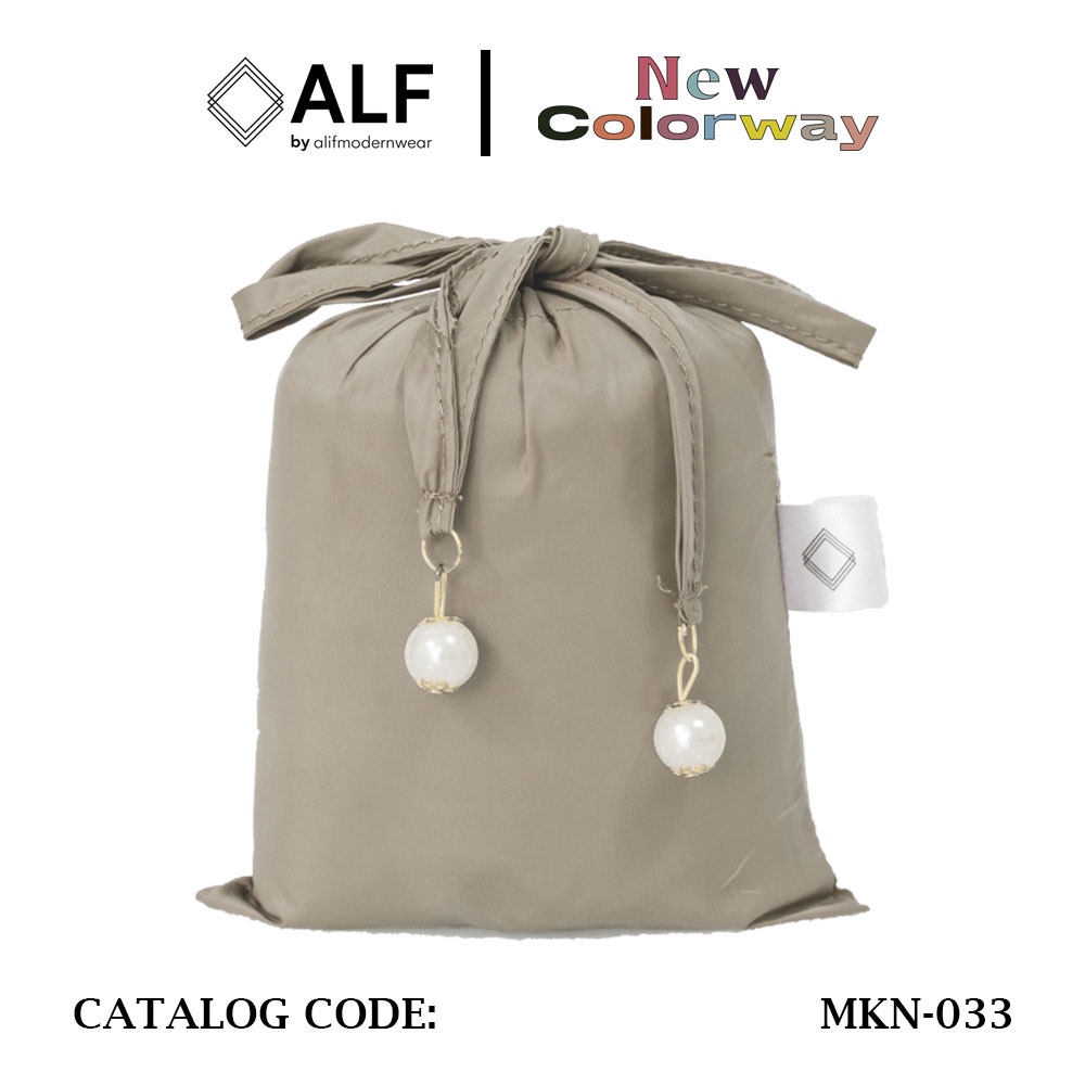 ALIF MUKENA MINI PARASUT PREMIUM KOREA TRAVEL - KHAKI ( MKN-033 )