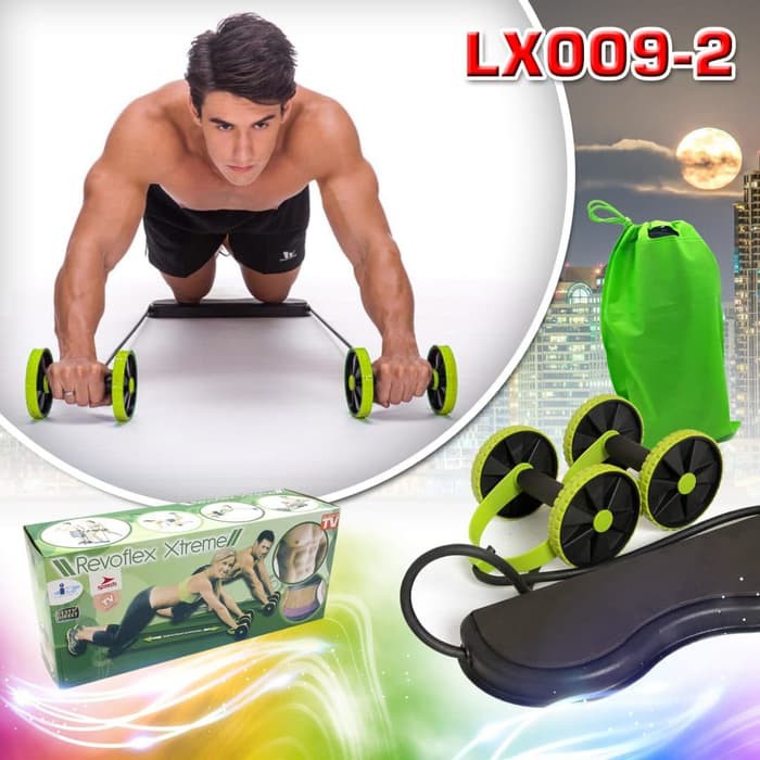 Abdominal Wheel AB Mat Dual Roller Revoflex Xtreme Fitness LX 009-2