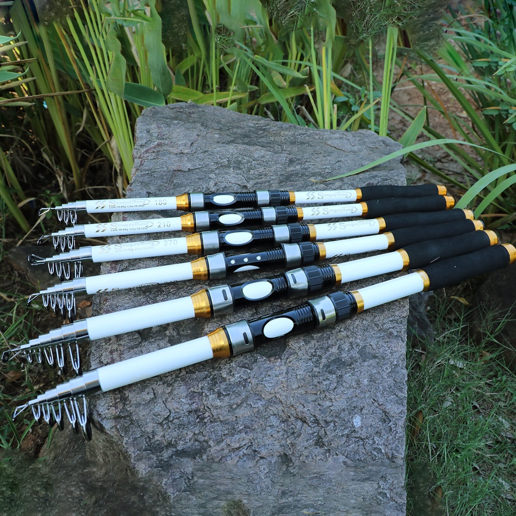 Joran Pancing Set MURAH Kombo Set Memancing Tongkat pancing Portabel Kekuatan M 1.8M-2.4M Pancing Teleskopik Dan 5.2:1GR Alat pancingan Kanan Kiri Pegangan Dapat diubah-ubah Senar pancing Untuk Air Tawar