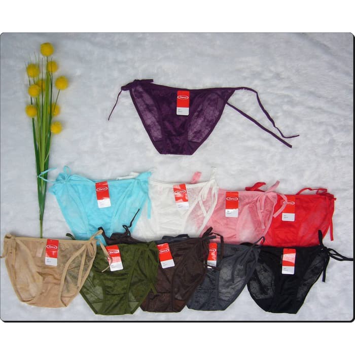 Sorex 16184   CD   Celana Dalam Wanita Brukat Transparan Motif Bunga terakhir
