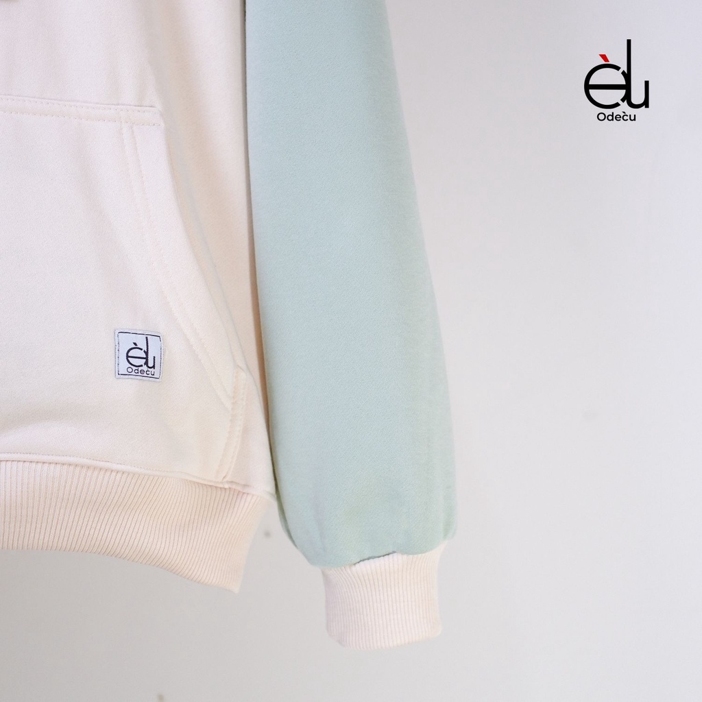 ODECU PREMIUM HOODIE TWO COLOR VANILLA MINT SWEATER OVERSIZE WANITA PRIA