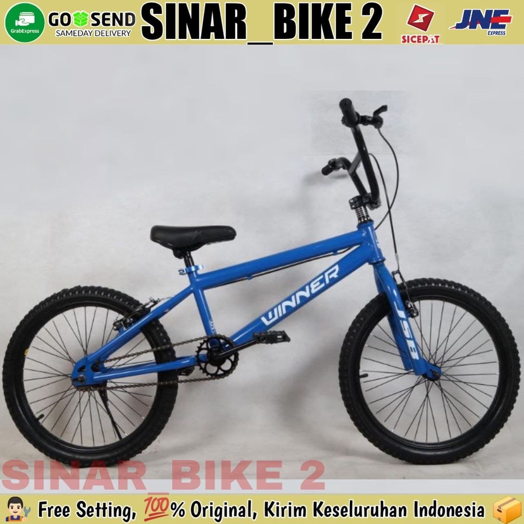 Sepeda Anak Laki BMX WINNER 20 Inch Ban 2.125 Bonus Jalu