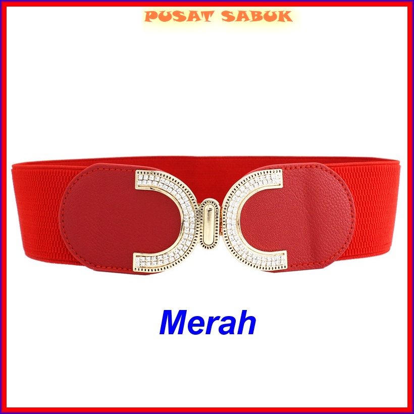 Gesper Cewek Ikat Pinggang Sabuk Wanita Belt Fashion Korea Karet obi Import Gold Oby Murah Baru cm