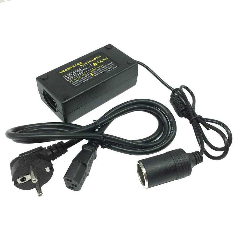Paket Komplit Inflator Pompa Angin Ban Box &amp; Adapter Conventer Adaptor Socket