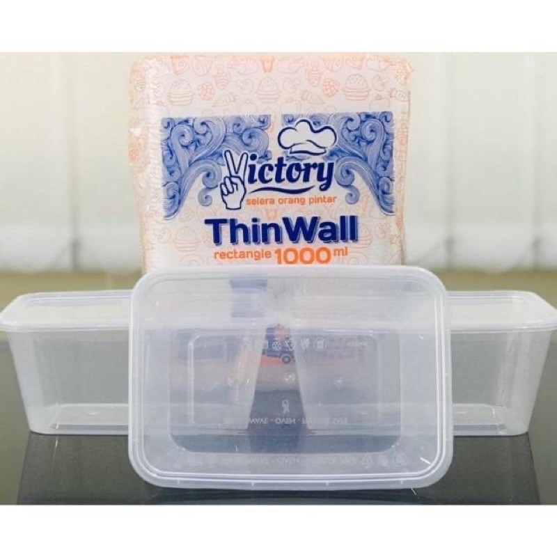 Thinwall kotak 1000ml Victory /Tepak Plastik Kotak / food container