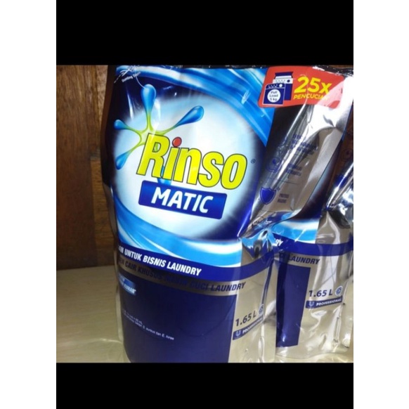 Jual Rinso Matic Cair 1 65 Liter Rinso Matic Profesional 1 65 L