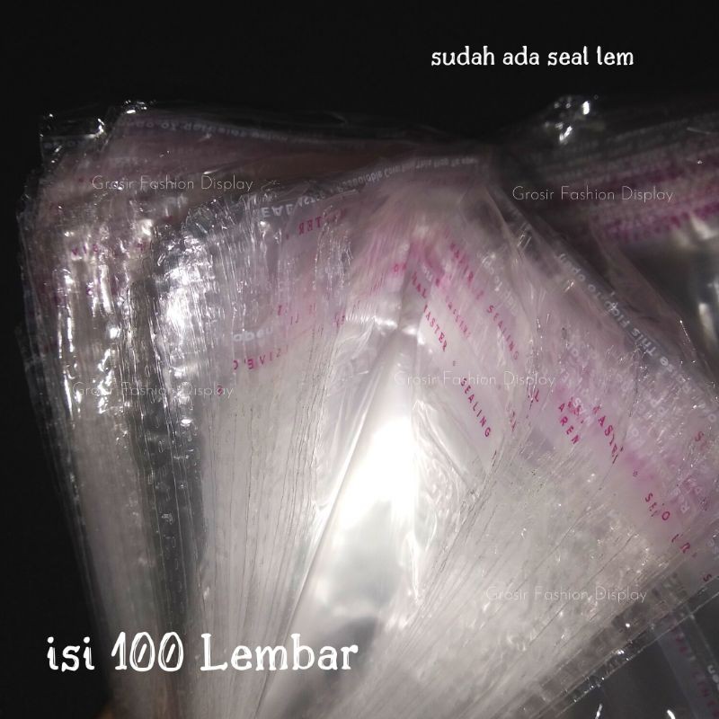 Plastik Baju OPP Tebal 0,3 MM Plastik Packing Baju Seal Lem Kantong Plastik (20 CM  x 30 CM) - PAK G