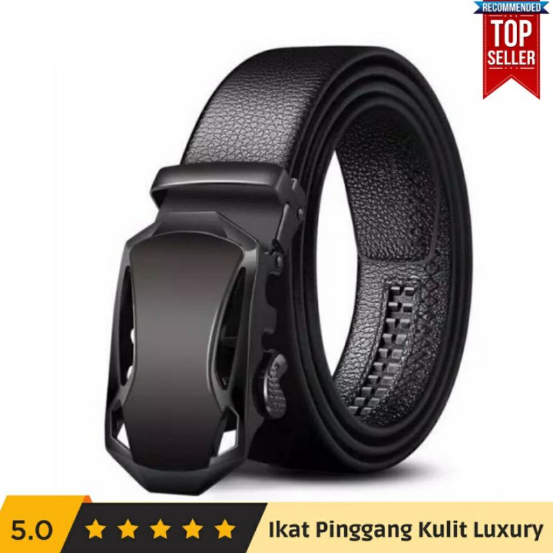 [KULIT PREMIUM] Ikat Pinggang Kulit Luxury Automatic Buckle 3.5cm