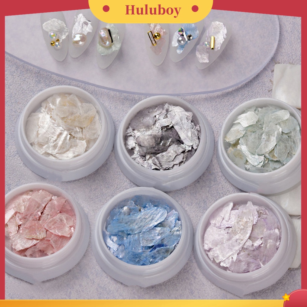 Huluboy Huluboy♡ 1 Kotak Ornamen Kuku Bentuk Irregular Untuk Dekorasi Nail Art