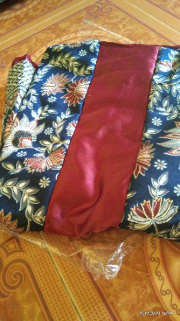 Maxi Gamis Batik Kombinasi Polos Maroon Abu Navy Mocca Dusty Pink