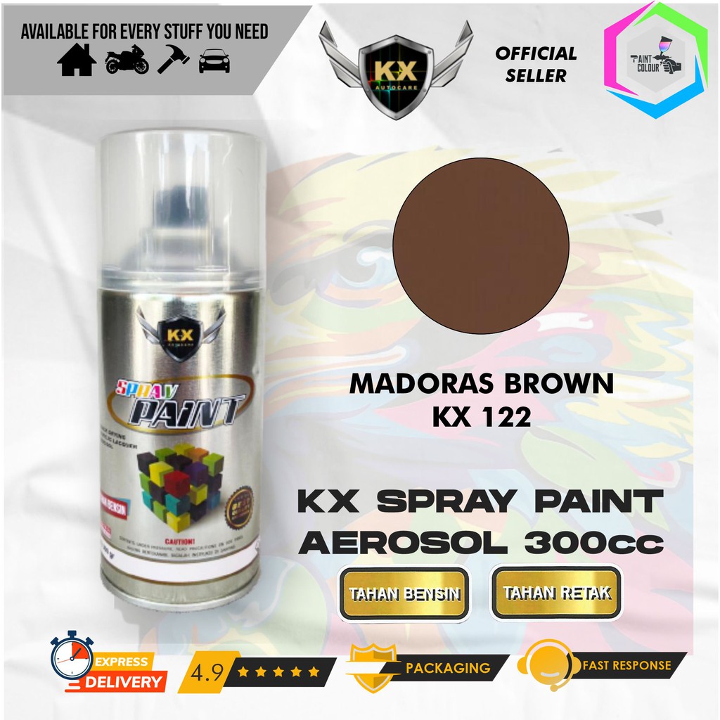 Cat Semprot Aerosol / Pylox KX Autocare Paint - KX 122 MADORAS BROWN